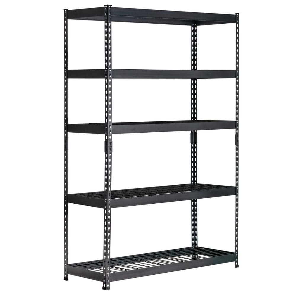 5-Tier Steel, Garage Storage Shelving Unit (48 in. W x 72 in. H x 18 in. D) - Hercitys