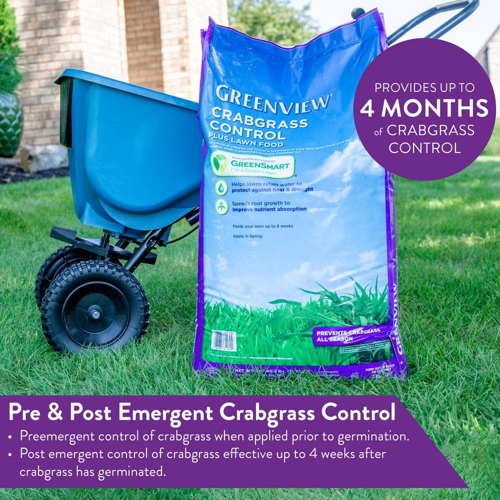 13.5 lbs. Crabgrass Control Plus Lawn Food, Covers 5,000 sq. ft. (26-0-4) - Hercitys