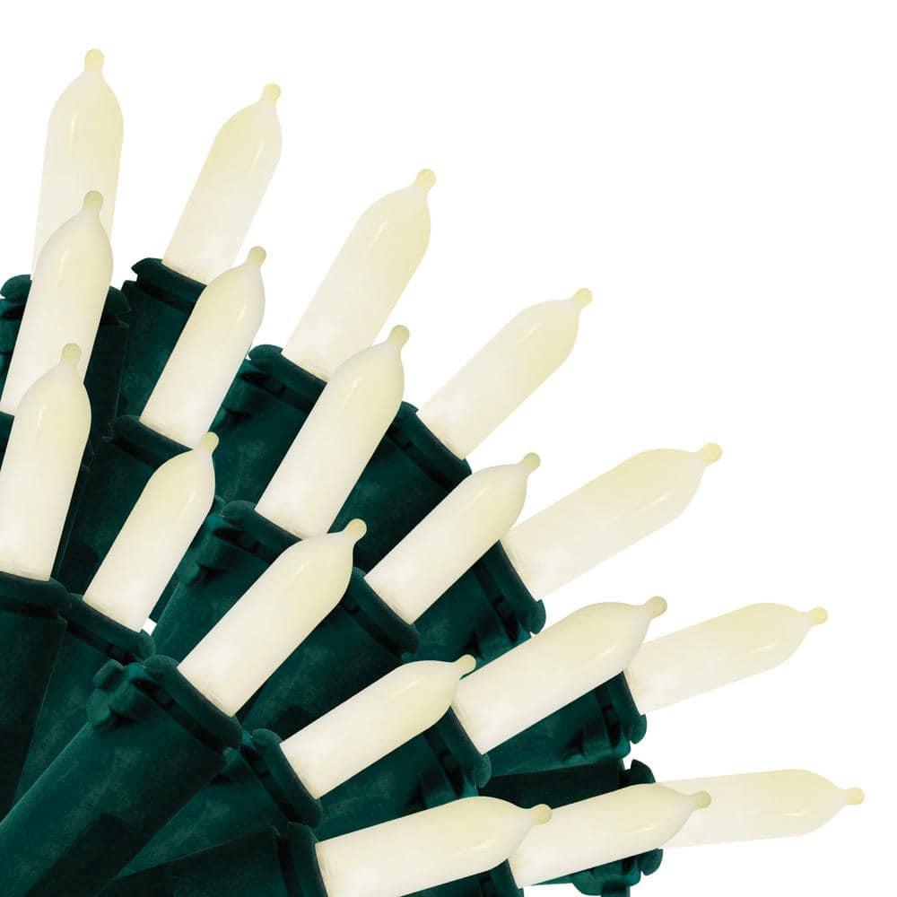 17 ft. 50-Count LED Warm White Christmas Warm Glow Traditional Mini Lights - Hercitys