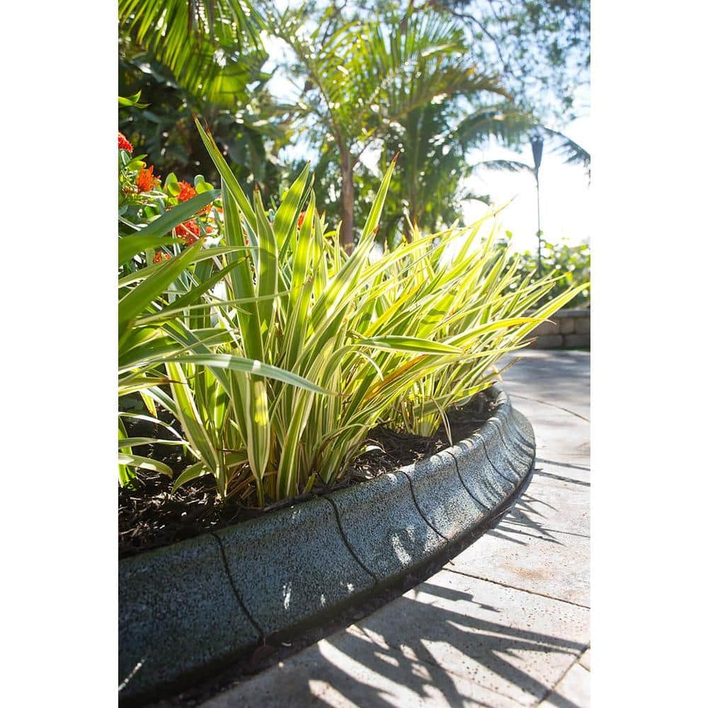 4 ft. Grey Rubber Curb Landscape Edging (4-Pack) - Hercitys