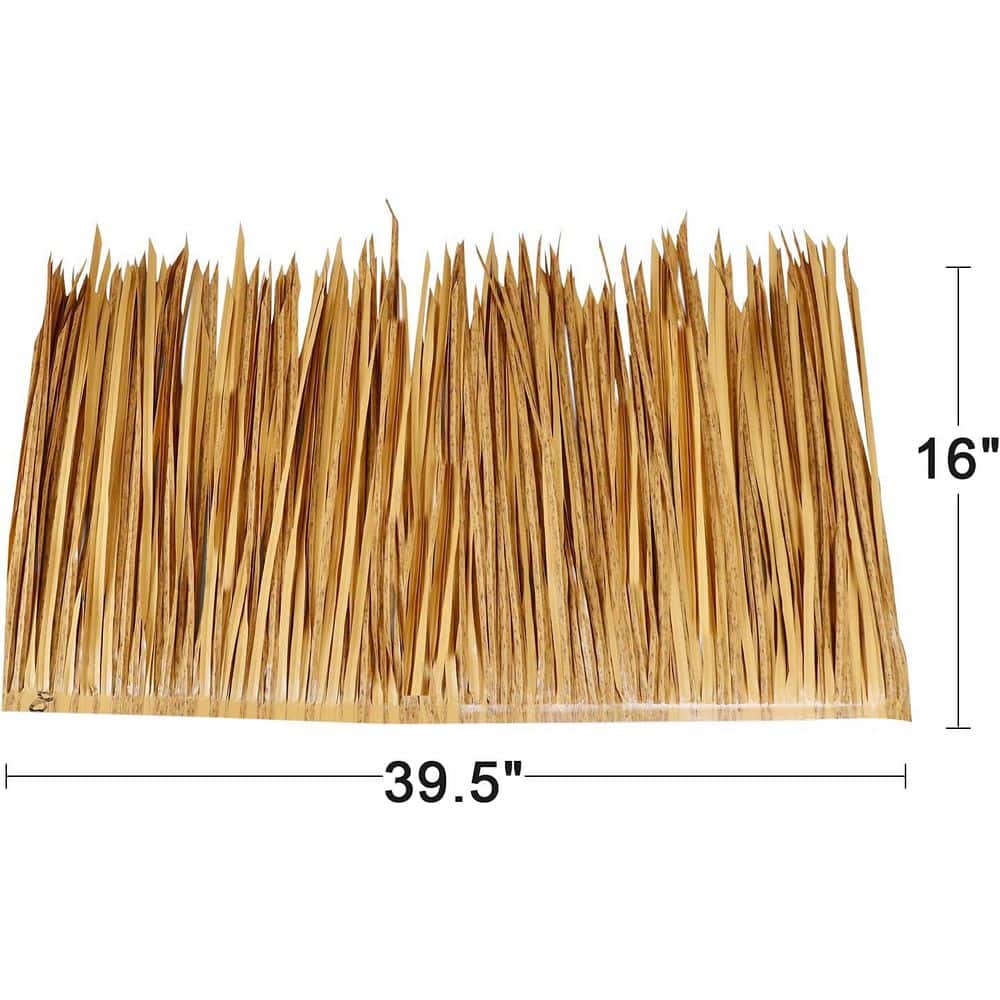 39.5 Artificial Palm Thatch Rolls Mexican Style Plastic Tiki Bar Hut Grass Roofing Garden Patio Umbrella Fence Decor - Hercitys