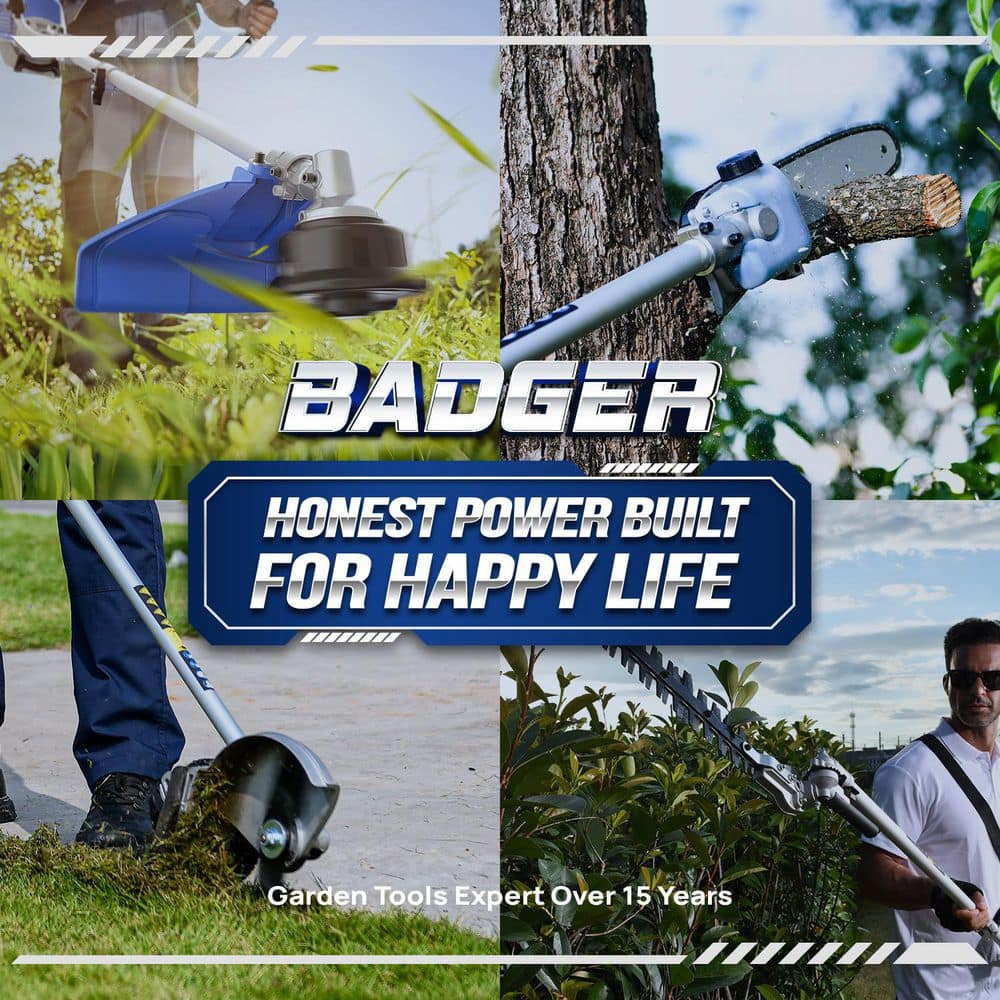 52 cc Gas 2-Stroke 2-in-1 Brush Cutter and String Hand Held Trimmer - Hercitys