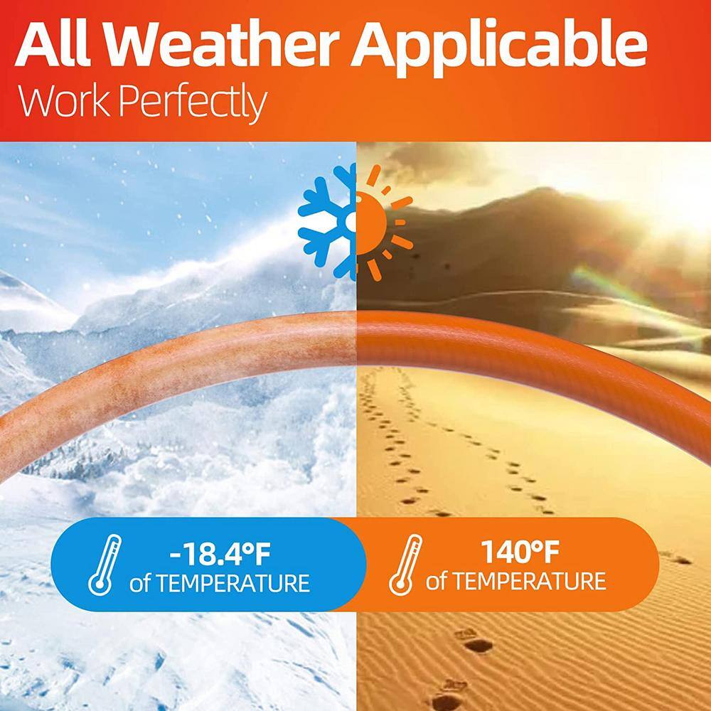 1/2 in. x 100 ft. Heavy-Duty, Flexible and Light-Weight Water Hose, Burst 600 PSI, Kink-less Hybrid Rubber Hose - Hercitys