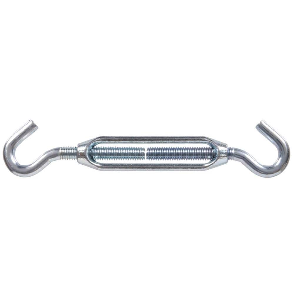 1/2-13 in. x 19-1/2 in. Zinc-Plated Hook and Hook Turnbuckle (1-Pack) - Hercitys