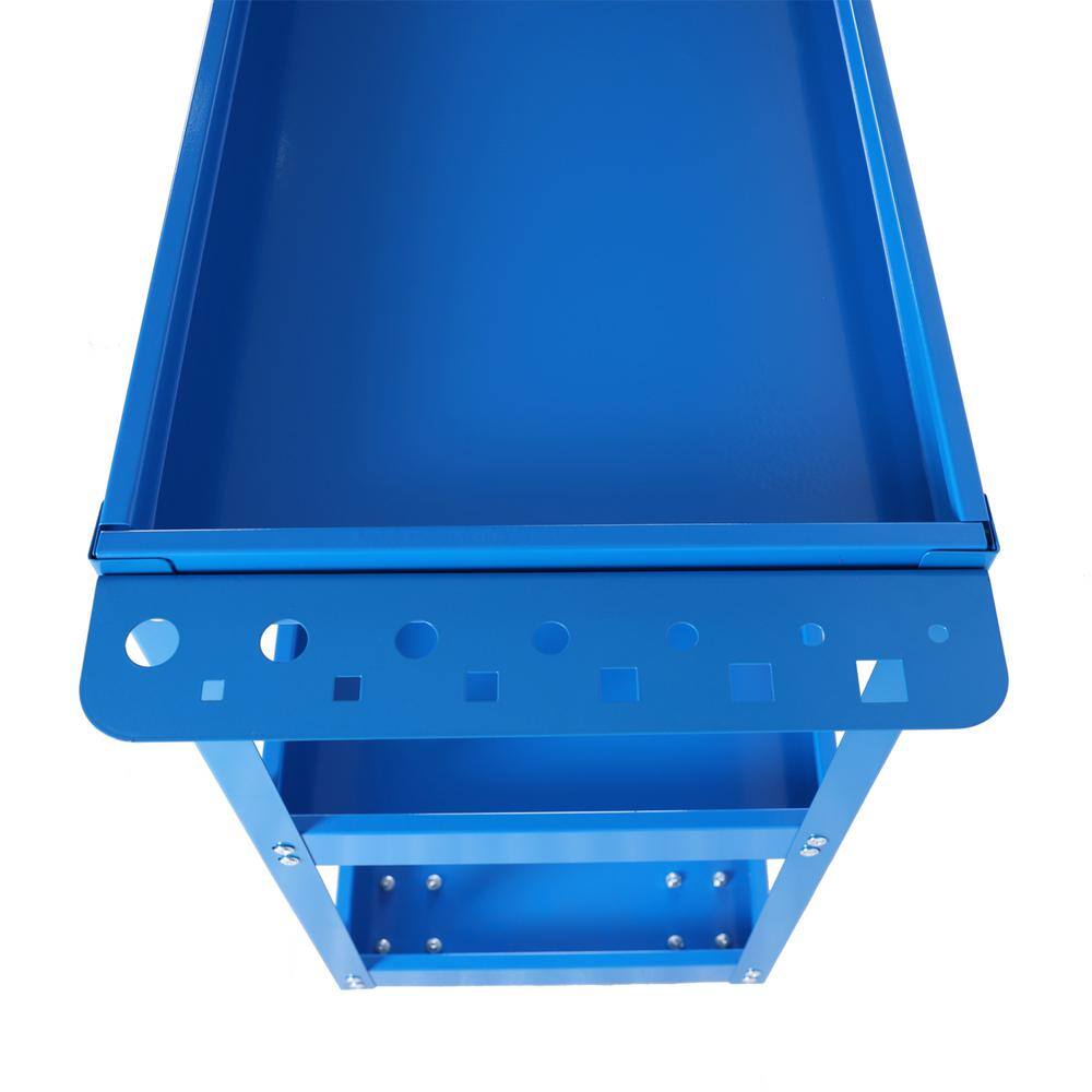 3 Tier Rolling Mechanic Tool Cart, Heavy Duty Steel Utility Cart with Lockable Wheels, 450 lbs. Capacity - Hercitys
