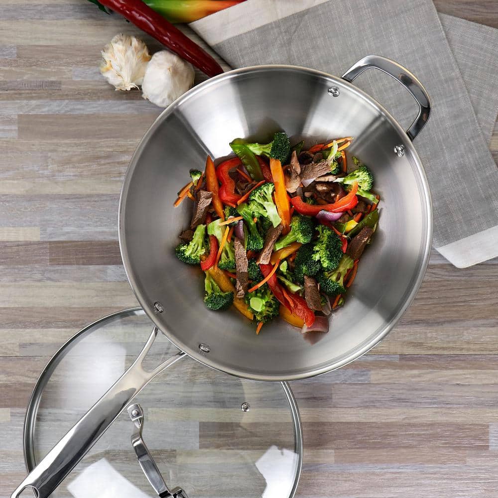 12 in. Stainless Steel Essential Pan with Lid - Hercitys