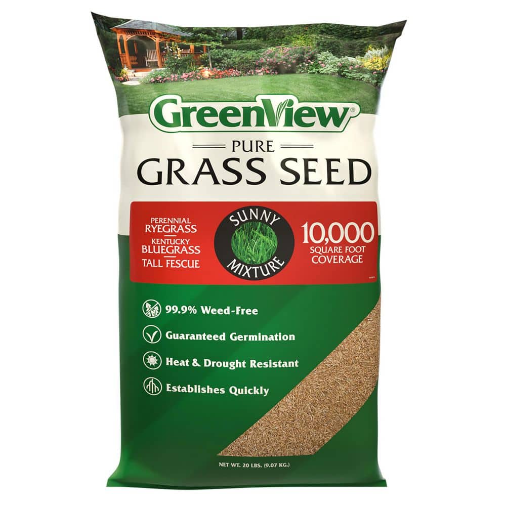 20 lbs. Pure Grass Seed Sunny Mixture – Covers up to 10,000 sq. ft. - Hercitys