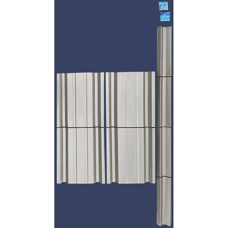 24 inch by 24 inch Square Ash Grey Metal Planter Box - Hercitys