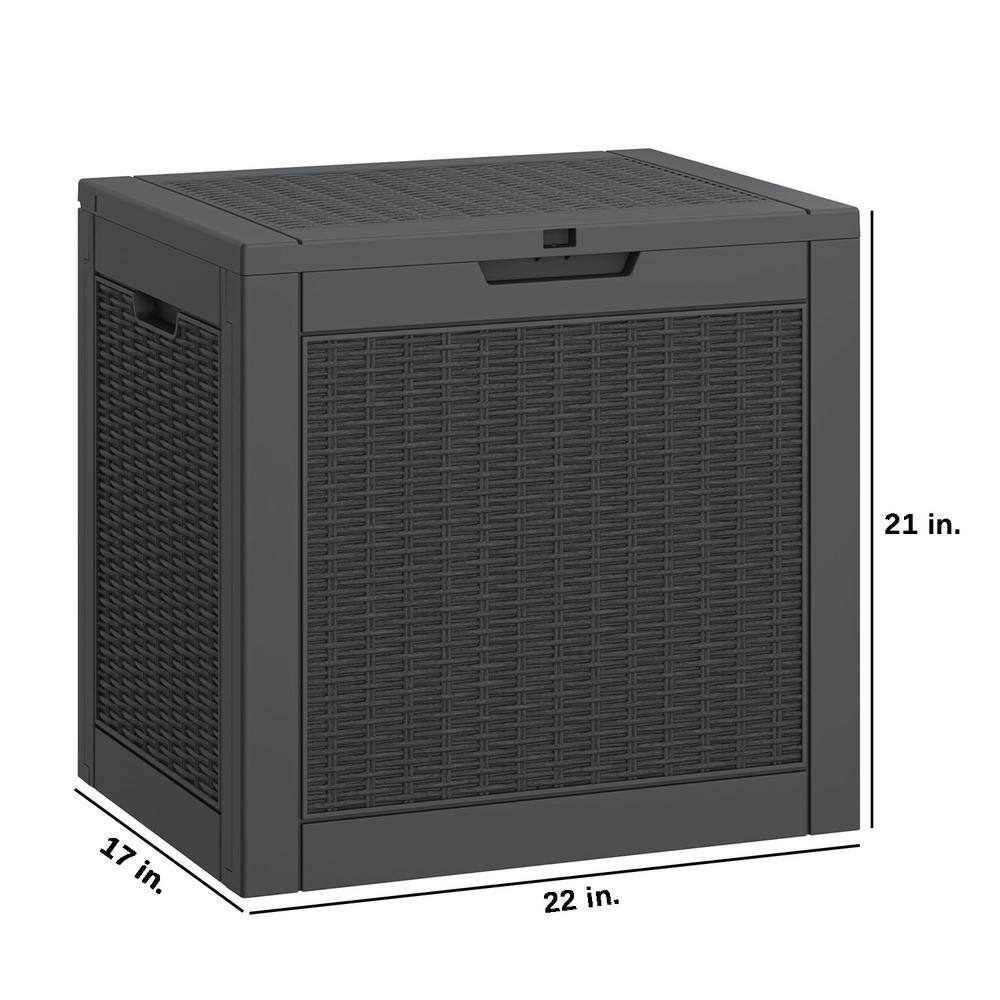 31 Gal. Resin Waterproof and UV Resistant Deck Box - Hercitys