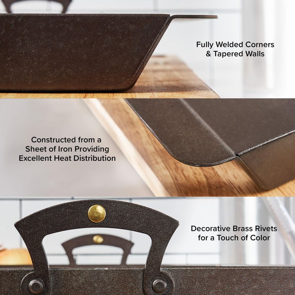 3.5 qt. Iron Roasting Pan with Handles - Hercitys