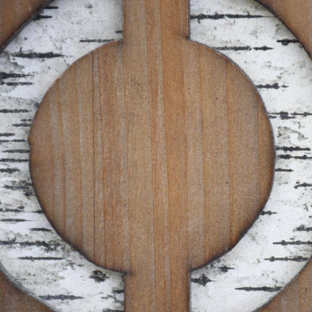 5 .875 in. Farmhouse White Frame Brown Background Wood Joy Christmas Tabletop Sign - Hercitys