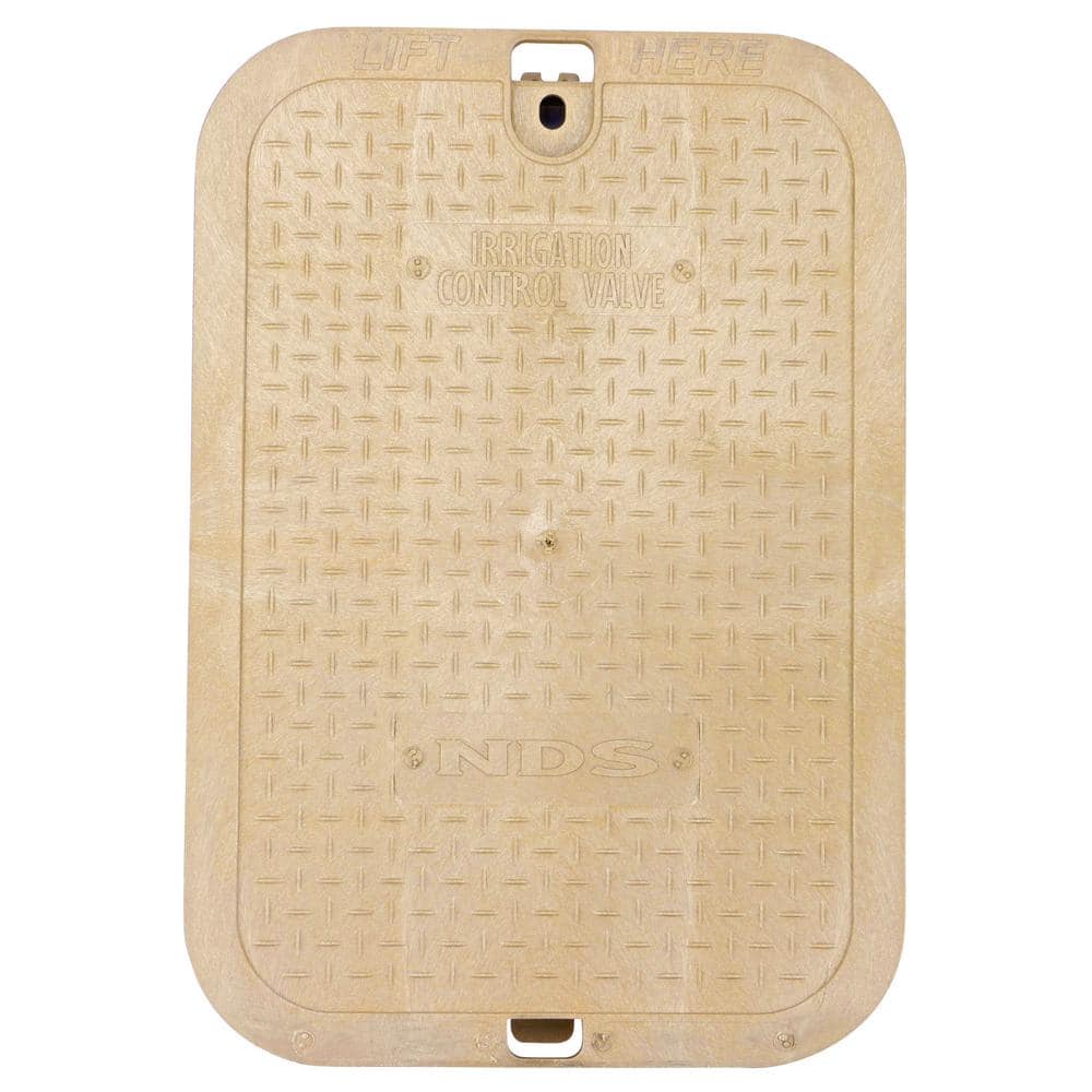 14 in. X 19 in. Rectangular Standard Series Valve Box Extension & Cover, 6-3/4 in. Height, Sand Box, Sand ICV Cover - Hercitys