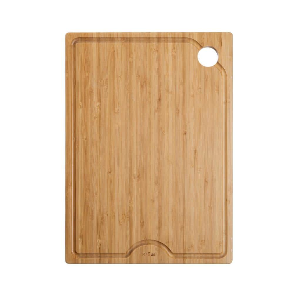12 in. Solid Bamboo Workstation Kitchen Sink Cutting Board - Hercitys