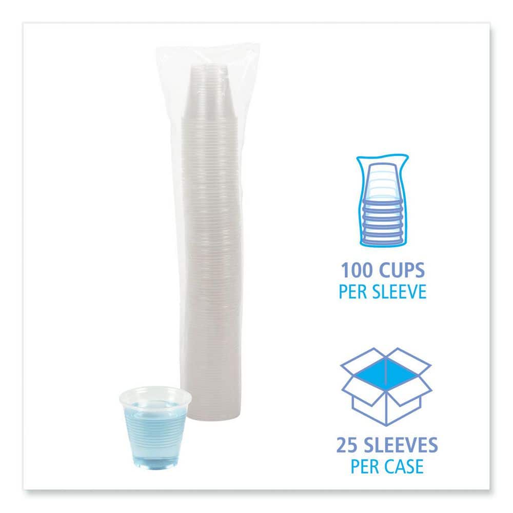 5 oz. Polypropylene Translucent Plastic Cold Cups (100/Bag, 25 Bags/Carton) - Hercitys