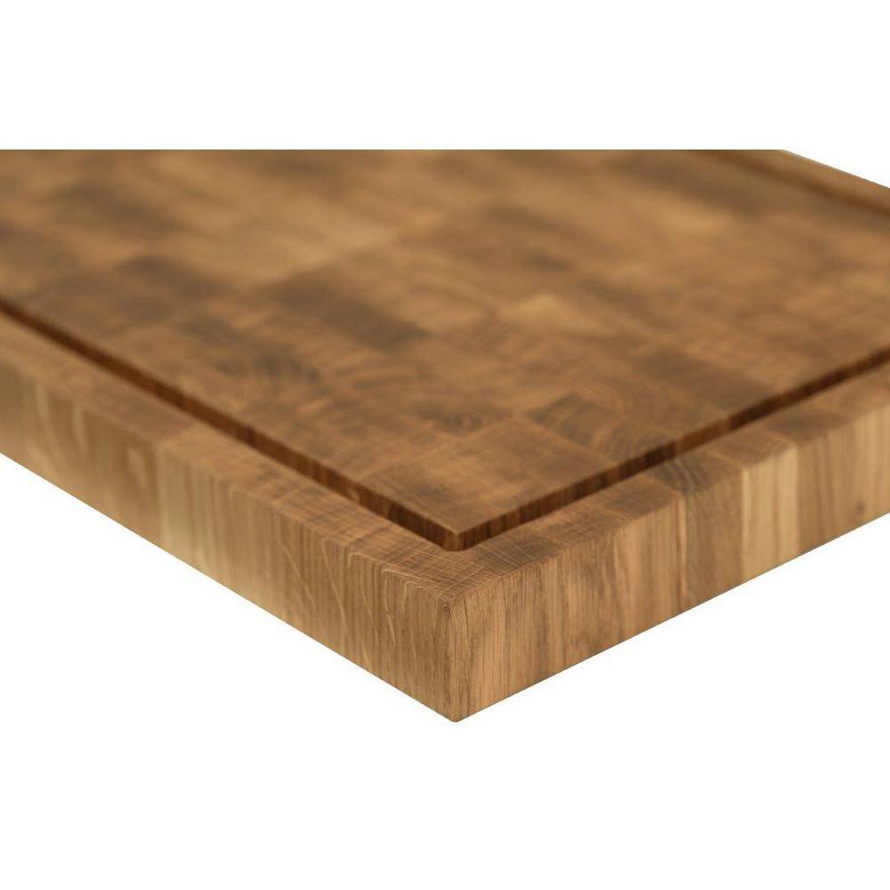 16 in. L x 12 in. W x 1.25 in. Thick End Grain Acacia Reversible Cutting Board - Hercitys