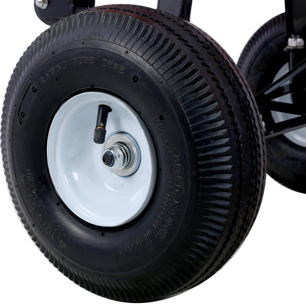 3 cu. ft. Red Steel Garden Cart, 550 lbs. Capacity - Hercitys