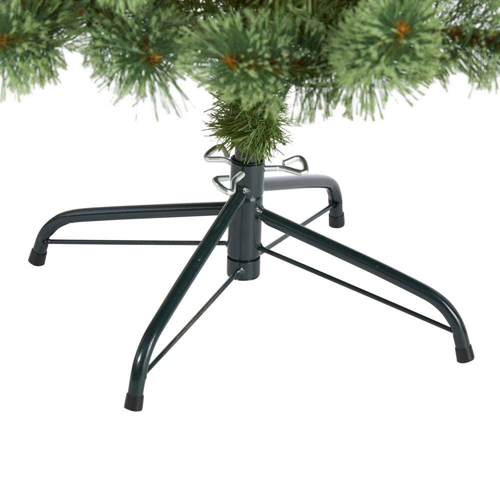 5 ft. Pre-Lit White Mountain Pine Artificial Christmas Tree with 200 Clear LED Lights and Pine Cones - Hercitys