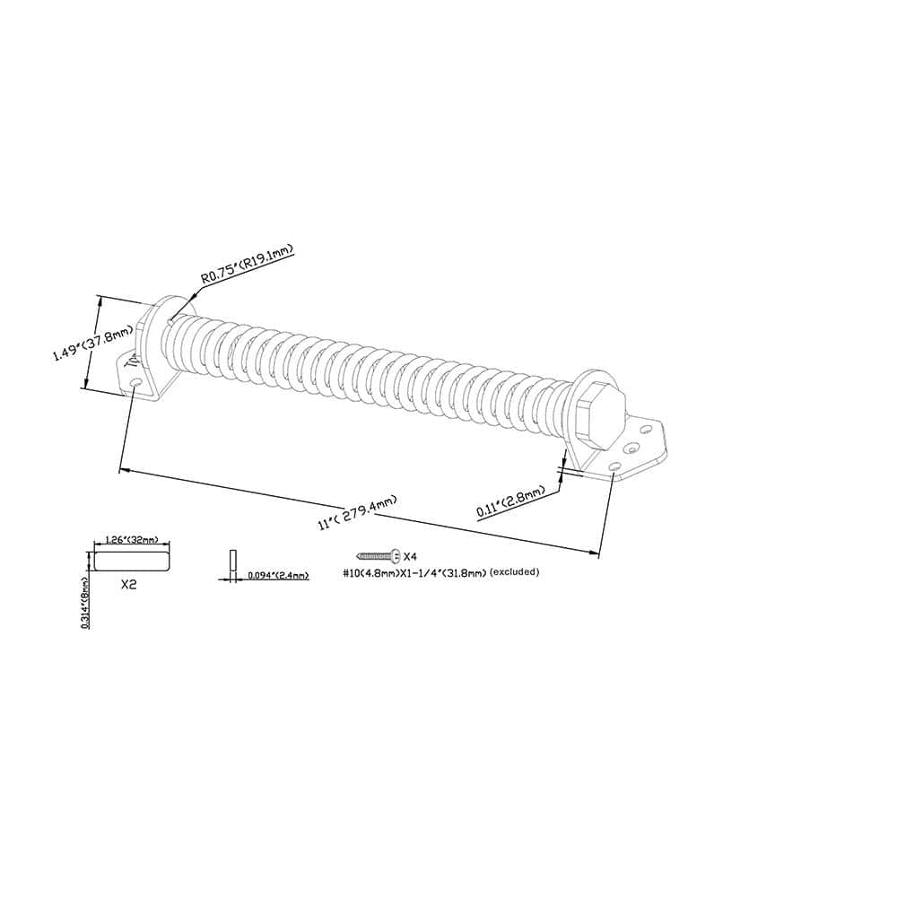 11 in. Black Gate Spring - Hercitys