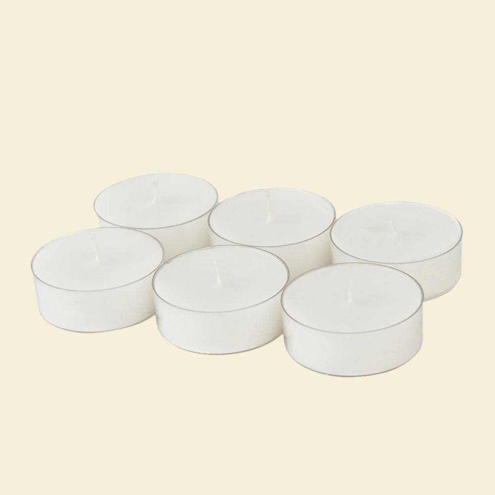 2.25 in. White Mega Oversized Tealights Candles (12-Box) - Hercitys