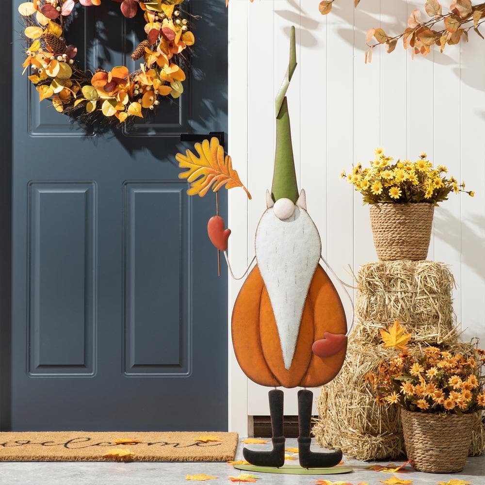 48 in. H Fall Metal Gnome Standing Decor(KD) - Hercitys