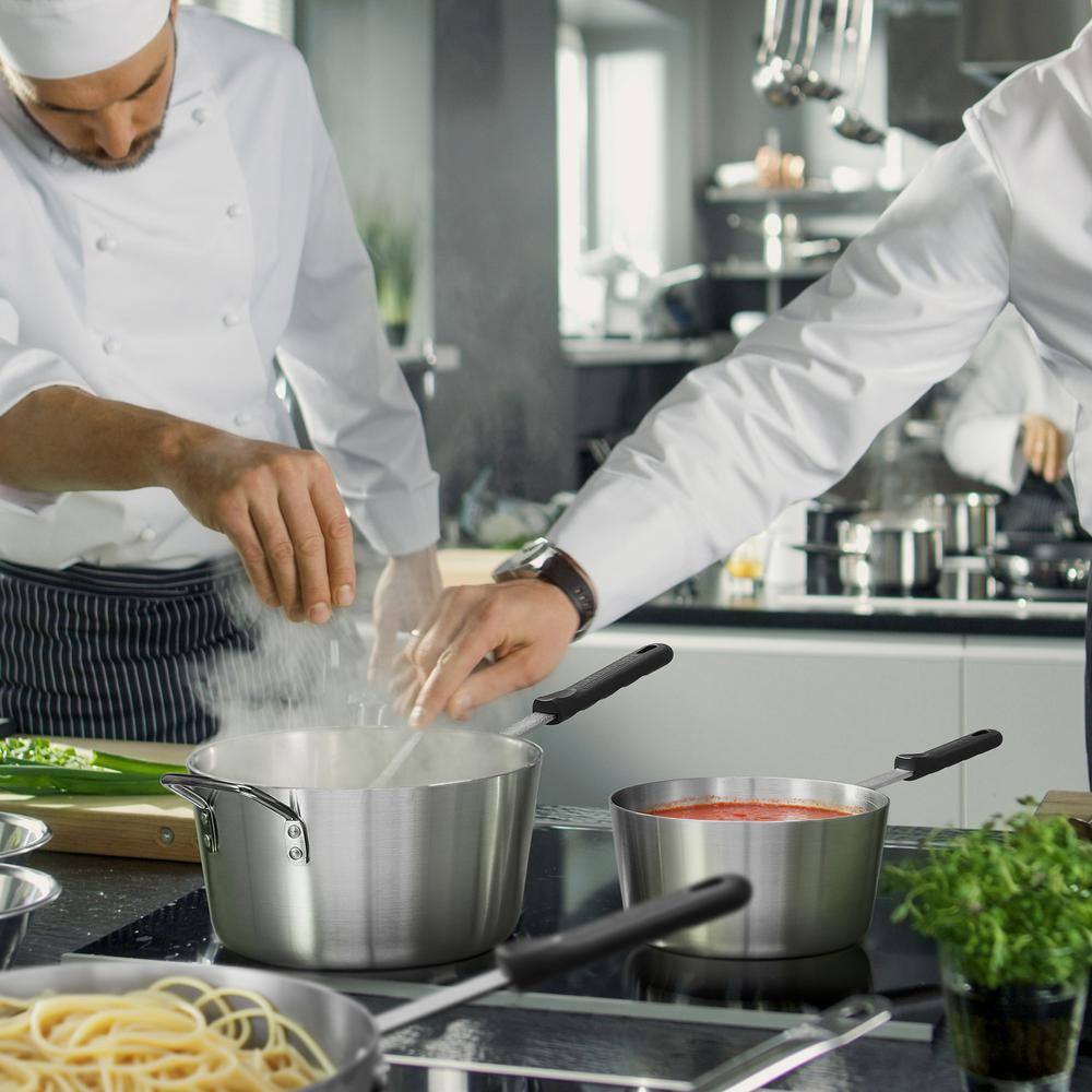 3.75 qt. Aluminum Sauce Pan with Silicone Handle - Hercitys