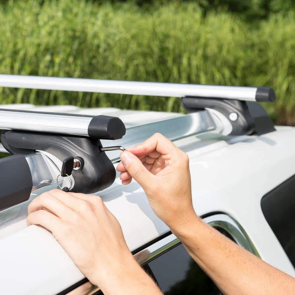 5-3/4 in. W x 52 in. L 150 lb. Capacity Locking Cross Bar Roof Rack - Hercitys
