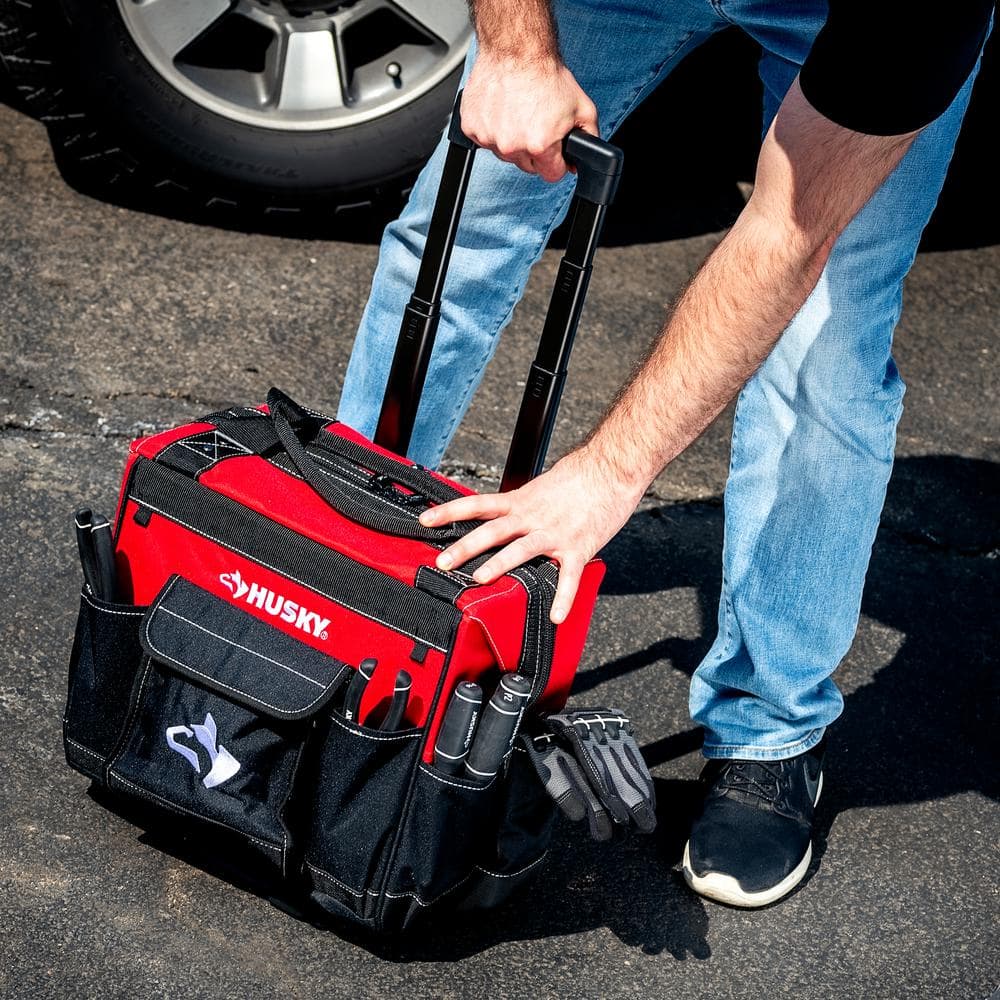 14 in. Rolling Tool Bag with Stackable 12 in. Tool Bag - Hercitys