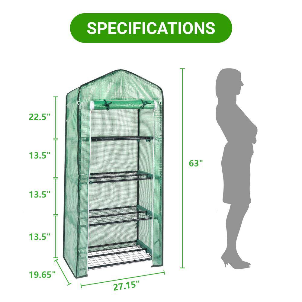 27 in. x 19 in. x 63 in. Greenhouse - Hercitys