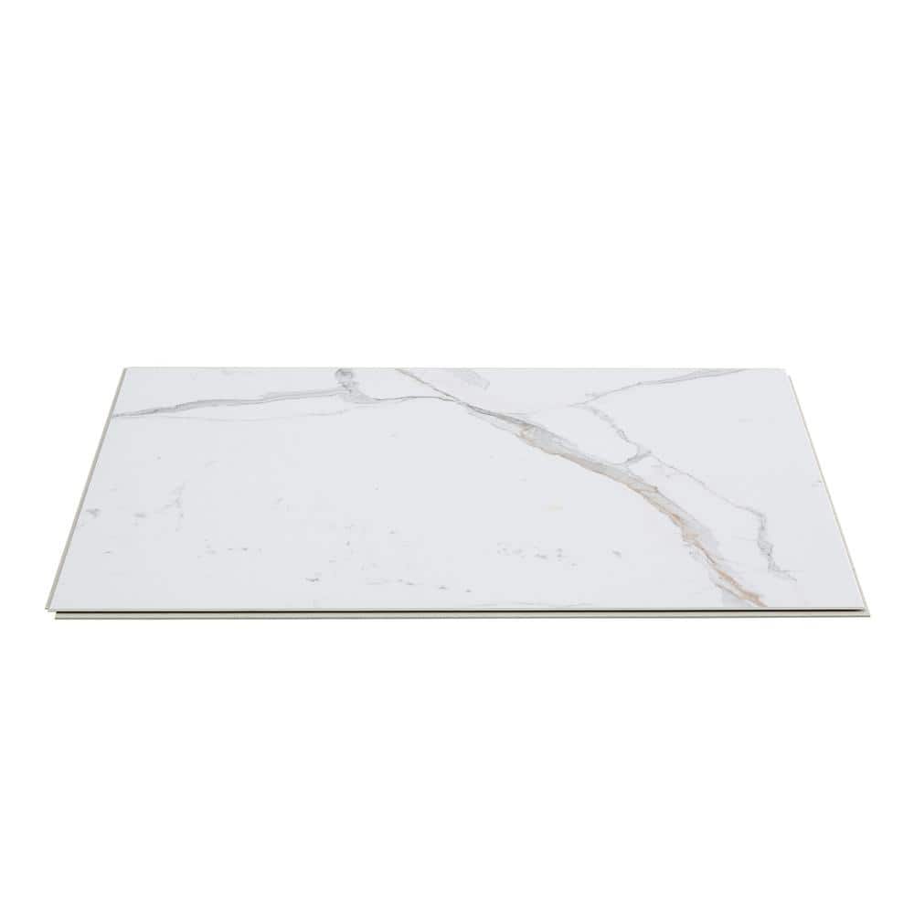 23.23 in. L x 11.1 in. W Carrara Marble No Grout Vinyl Wall Tile (17.9 sq. ft./case) - Hercitys