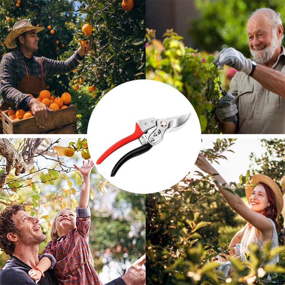 1.5 in. Pruning Shears Red Garden Professional Bypass - Hercitys