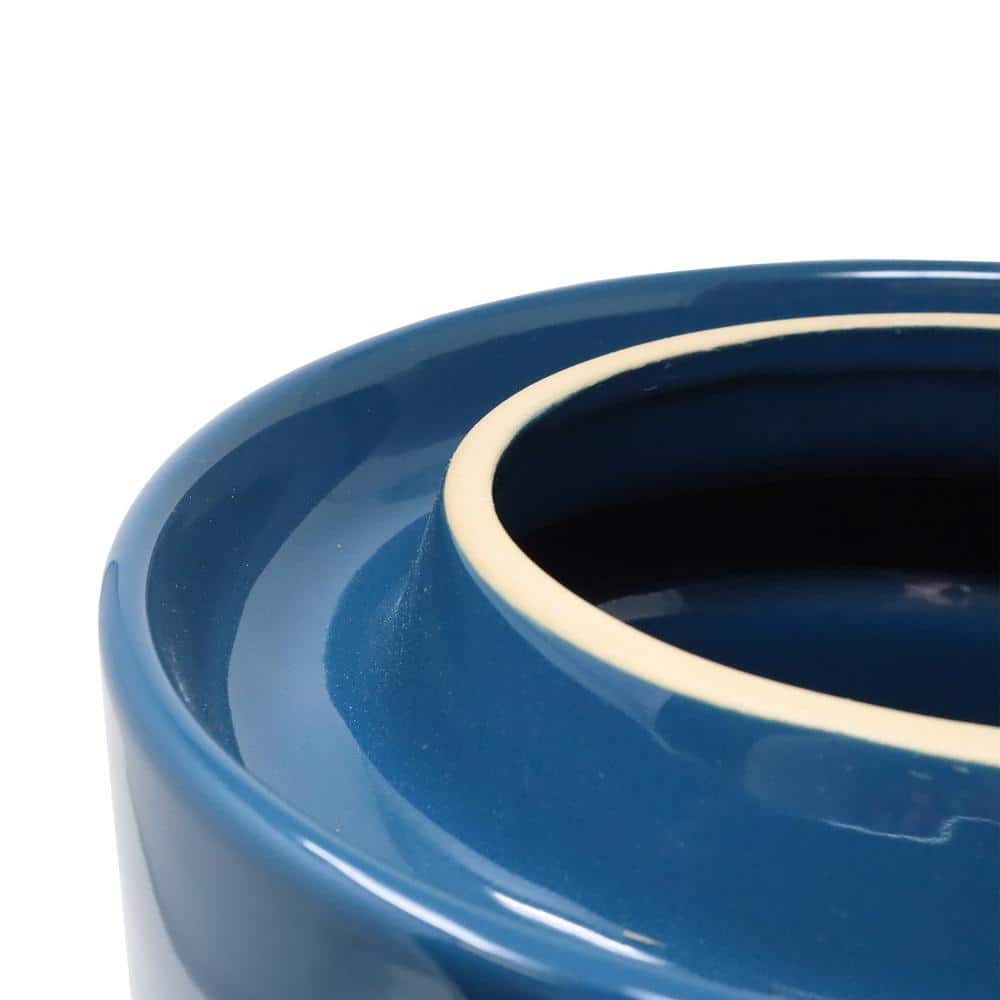2L Blue Traditional Water-Seal Fermentation Crock Set - Hercitys