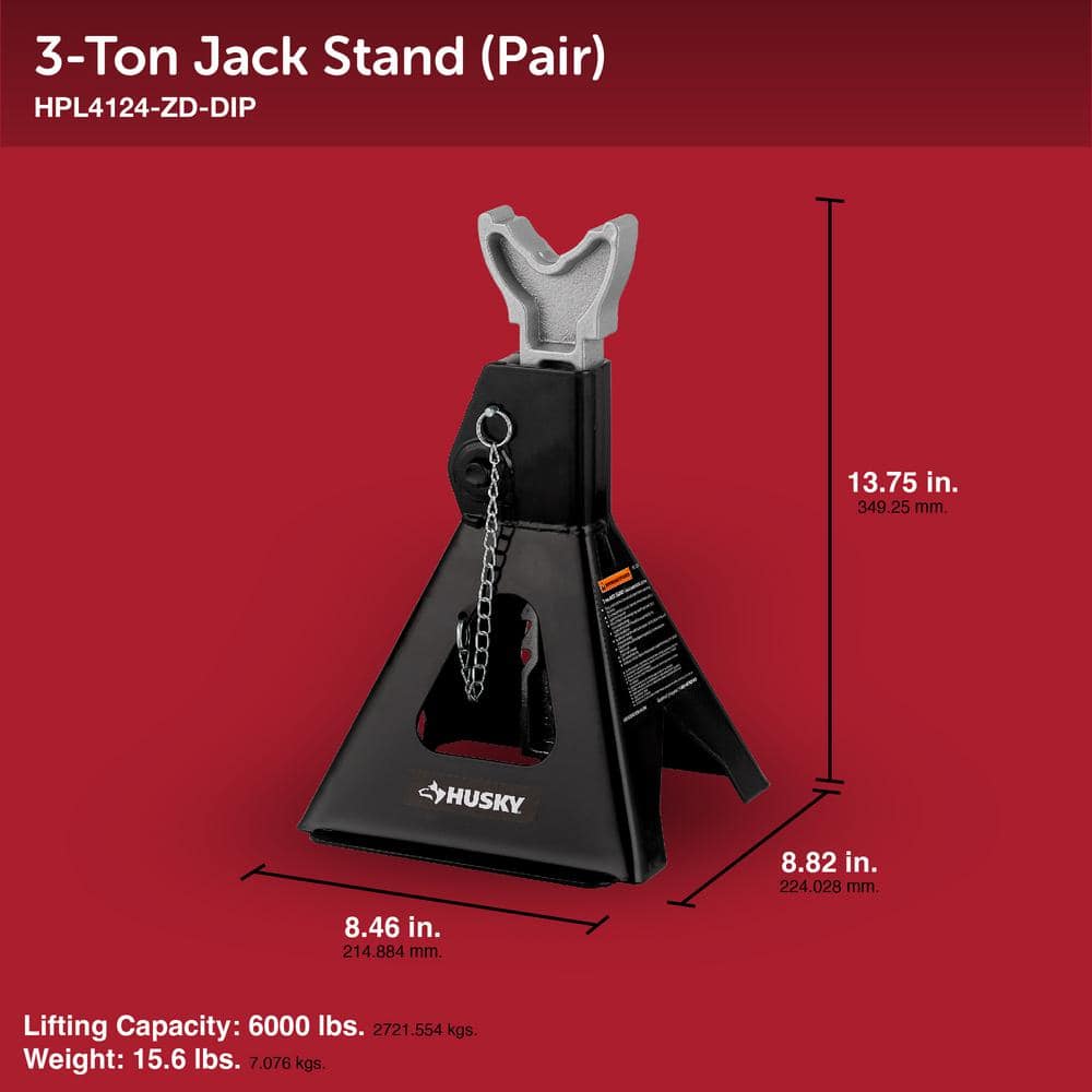 3-Ton Car Jack Stands - Hercitys