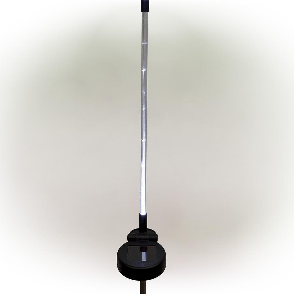 34 in. Tall Solar Snowman Fiber Optic Garden Stake with LED Lights, Set of 2 - Hercitys