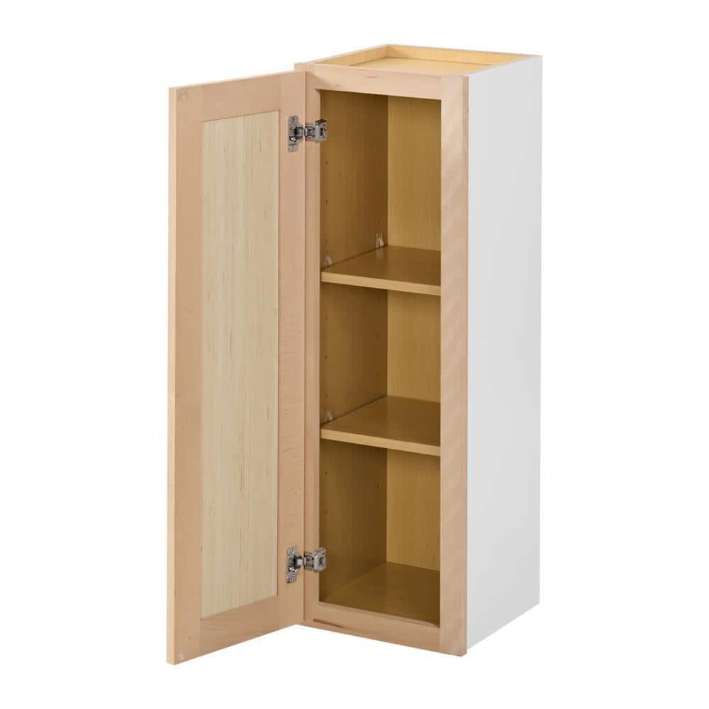 12 in. W x 12 in. D x 36 in. H Ready to Assemble Wall Kitchen Cabinet in Unfinished with CLICKREADY Technology - Hercitys