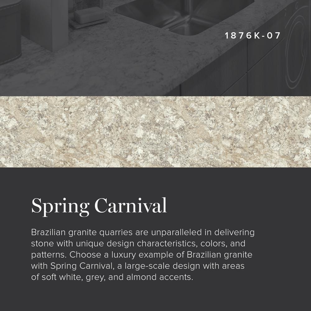 5 ft. x 10 ft. Laminate Sheet in Spring Carnival with Premium Quarry Finish - Hercitys