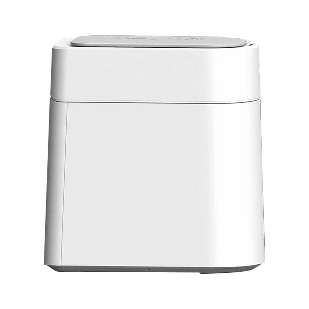 3.4 Gal. White Plastic Smart Trash Can - Hercitys