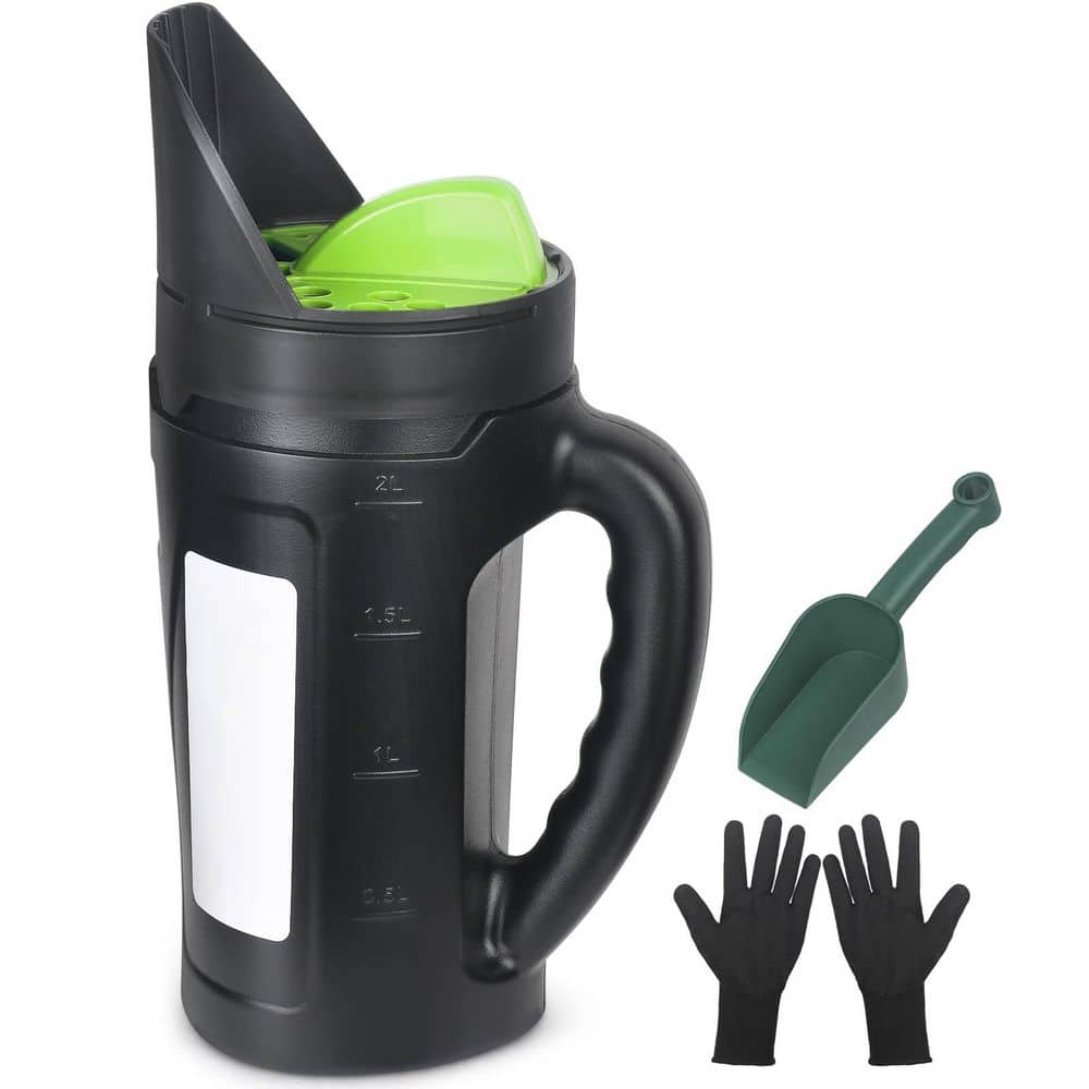 5 lb. Plastic Handheld Spreader for Ice Melt, Grass Seed, Fertilizer Lawn and Garden with Multiple Adjustable Opening - Hercitys