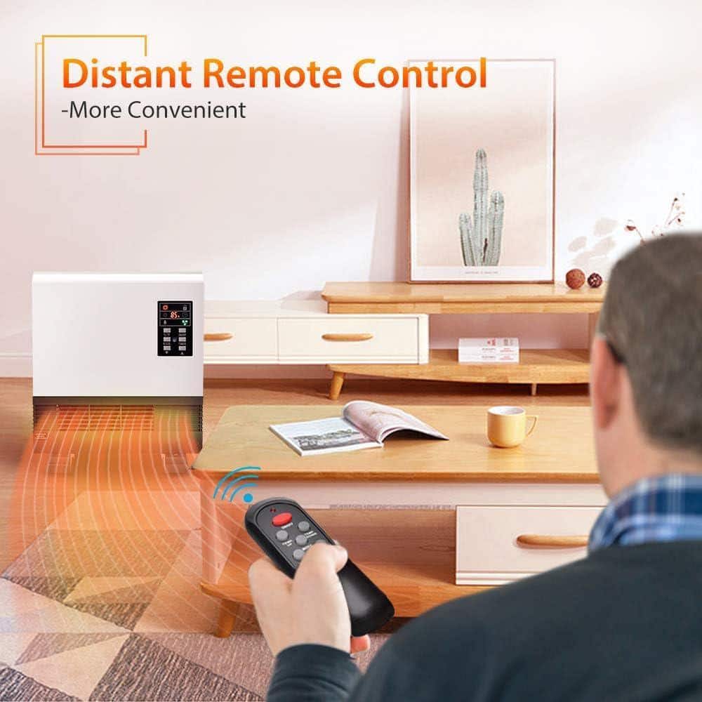 1500-Watt Electric Wall Mounted Panel Infrared Space Heater with Timer, 3-Modes and Quick Heat - Hercitys