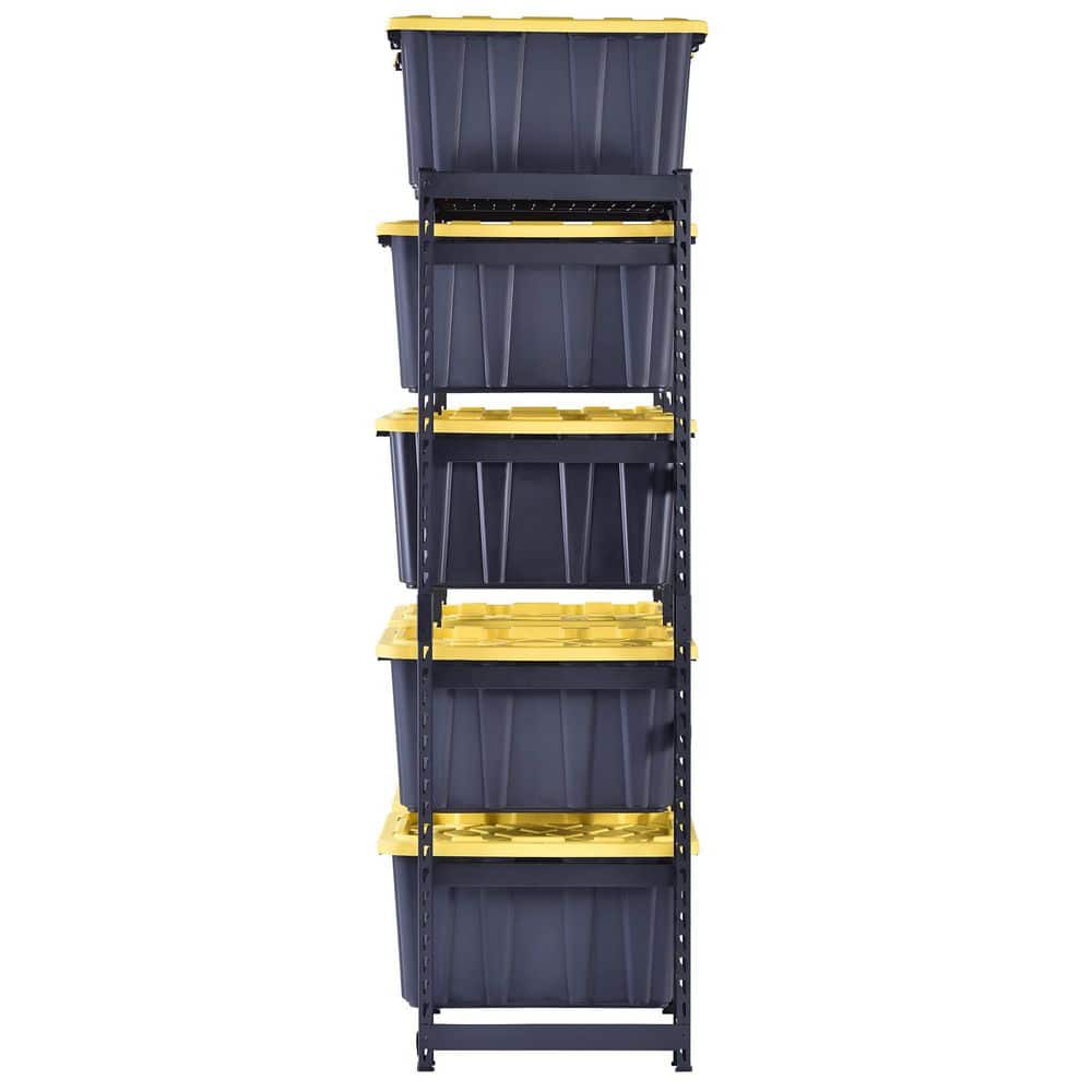 5-Tier Tote Steel Storage Rack (50 in. W x 24 in. D x 78 in. H) - Hercitys