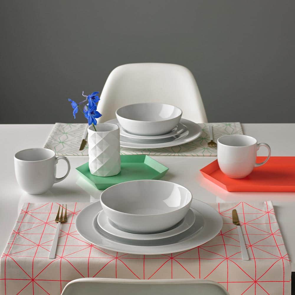 4-Piece White Dinnerware Set - Hercitys