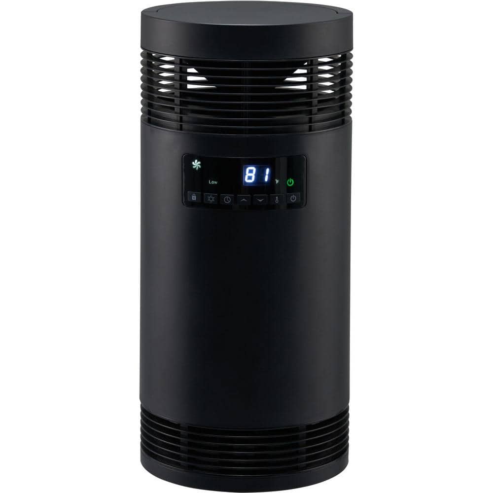 1500-Watt 360° Surround Ceramic Tower Infrared Space Heater with Handle - Hercitys