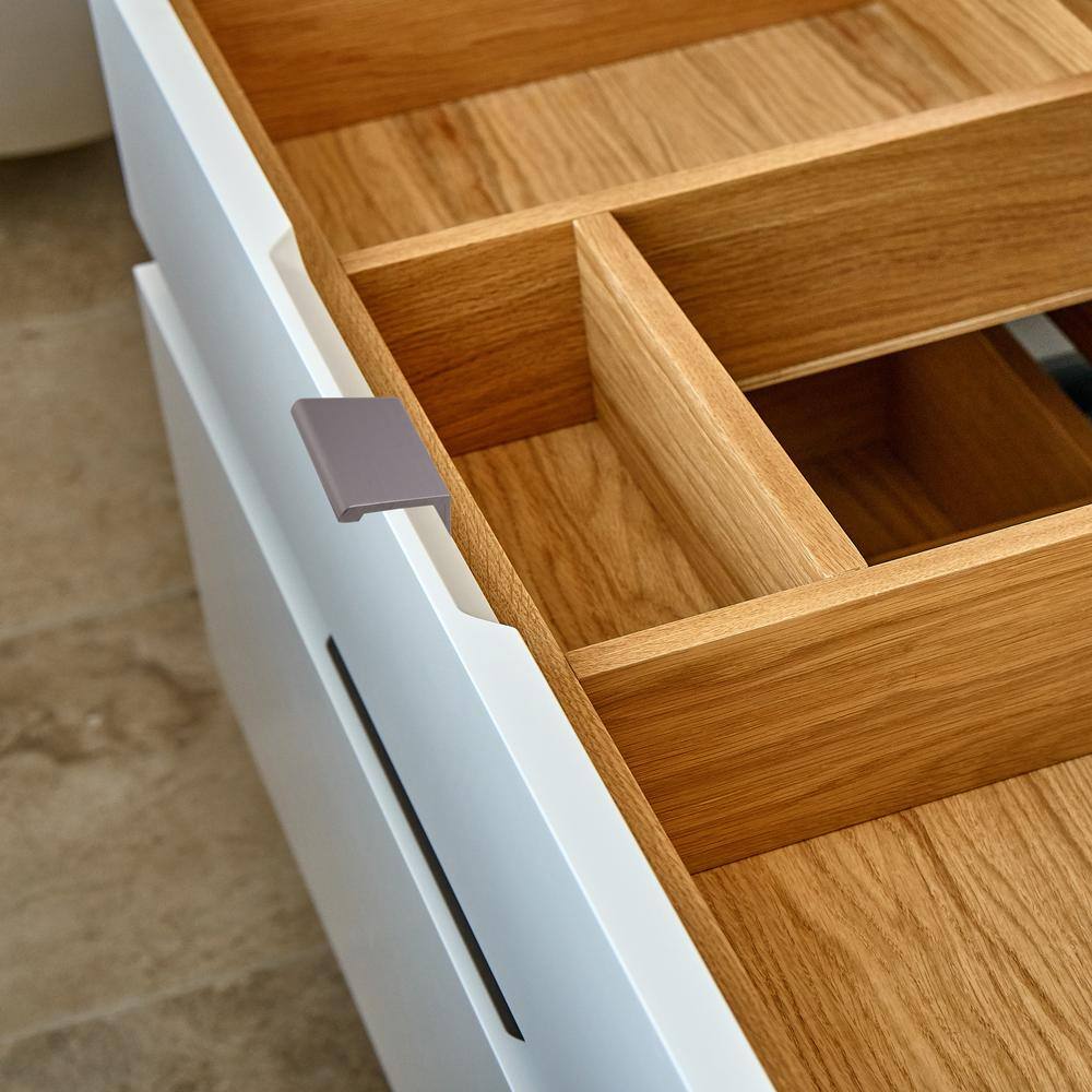 1 1/16 in. (27 mm.) Center-to-Center Satin Nickel Edge Cabinet Drawer Finger Pull (10-Pack ) - Hercitys