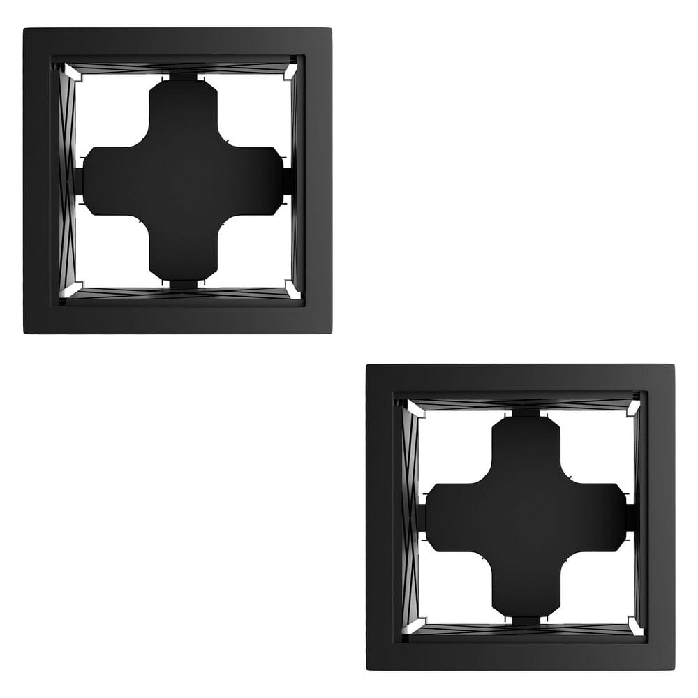 14.75 in. x 14.75 in. Lattice Design Black Plastic Planter Box (2-Pack) - Hercitys