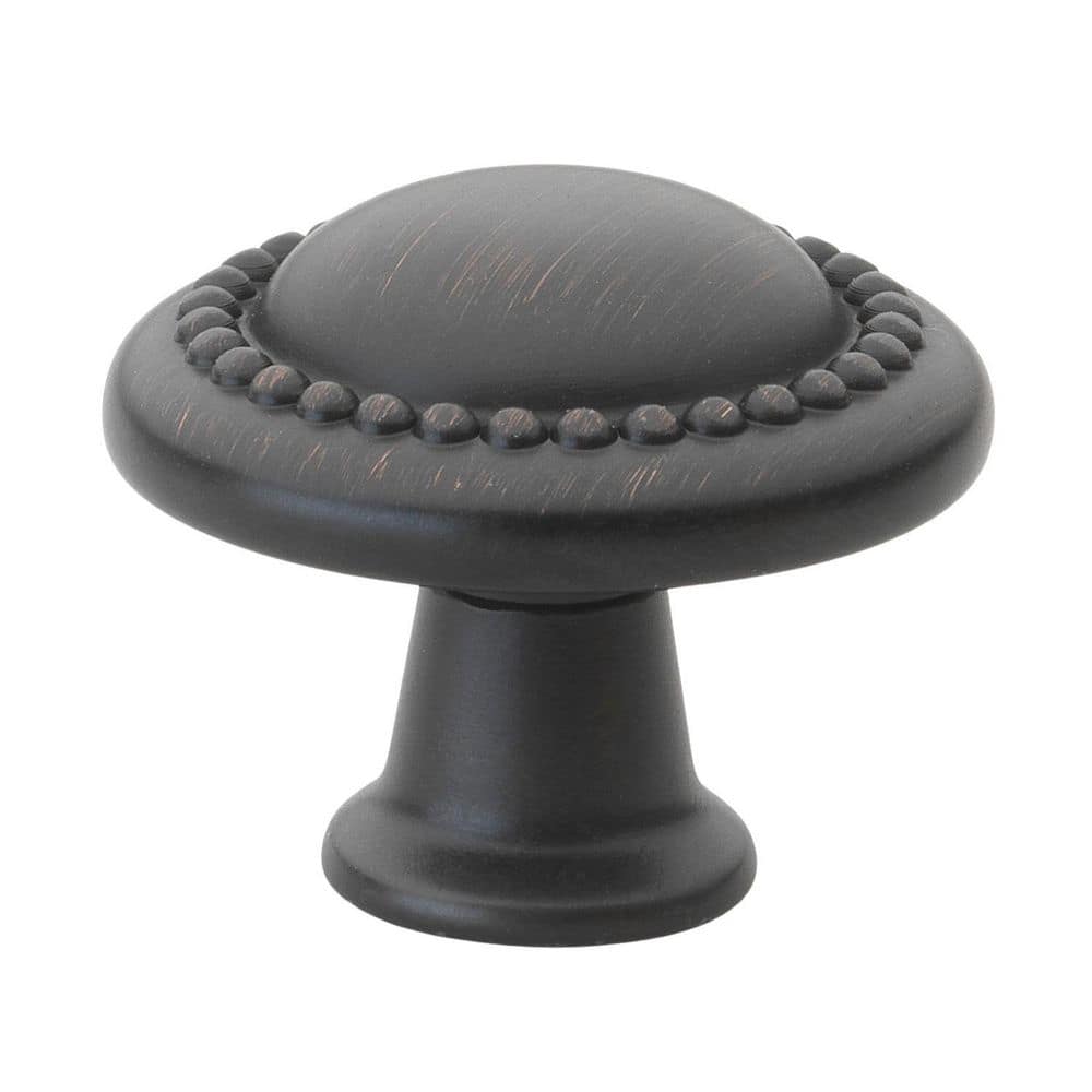 1-1/4 in. Dia Oil Rubbed Bronze Round Beaded Cabinet Knob (10-Pack) - Hercitys