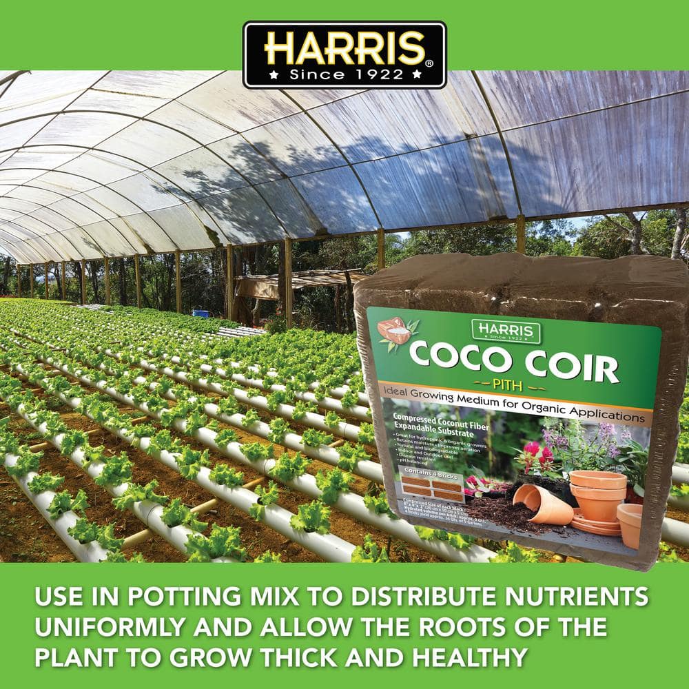 18 Gal. Expanding Coco Coir Pith (8 Brick/2-Pack) Soilless Growing Media - Hercitys