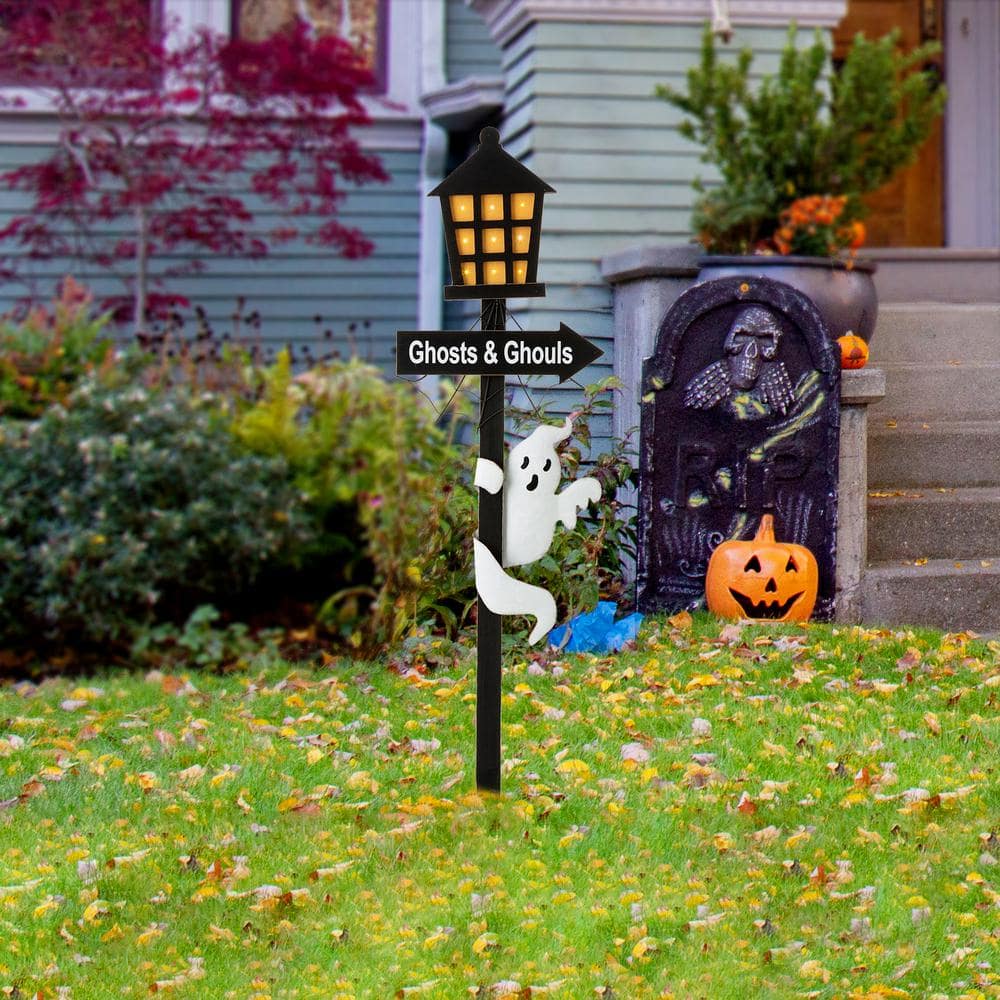 42 in. H Lighted Halloween Wooden Haunted House Yard Stake - Hercitys
