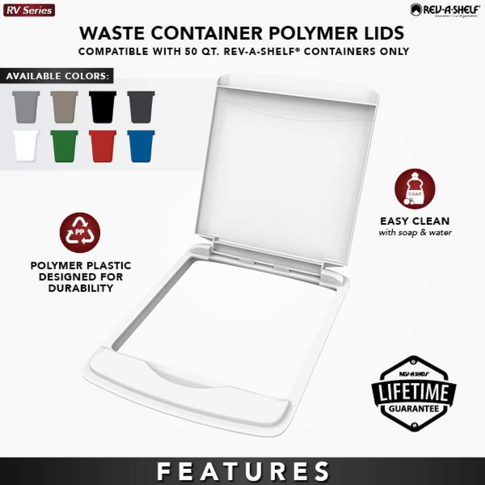 50 qt. Trash Can Replacement Lid, Black (Lid Only) - Hercitys