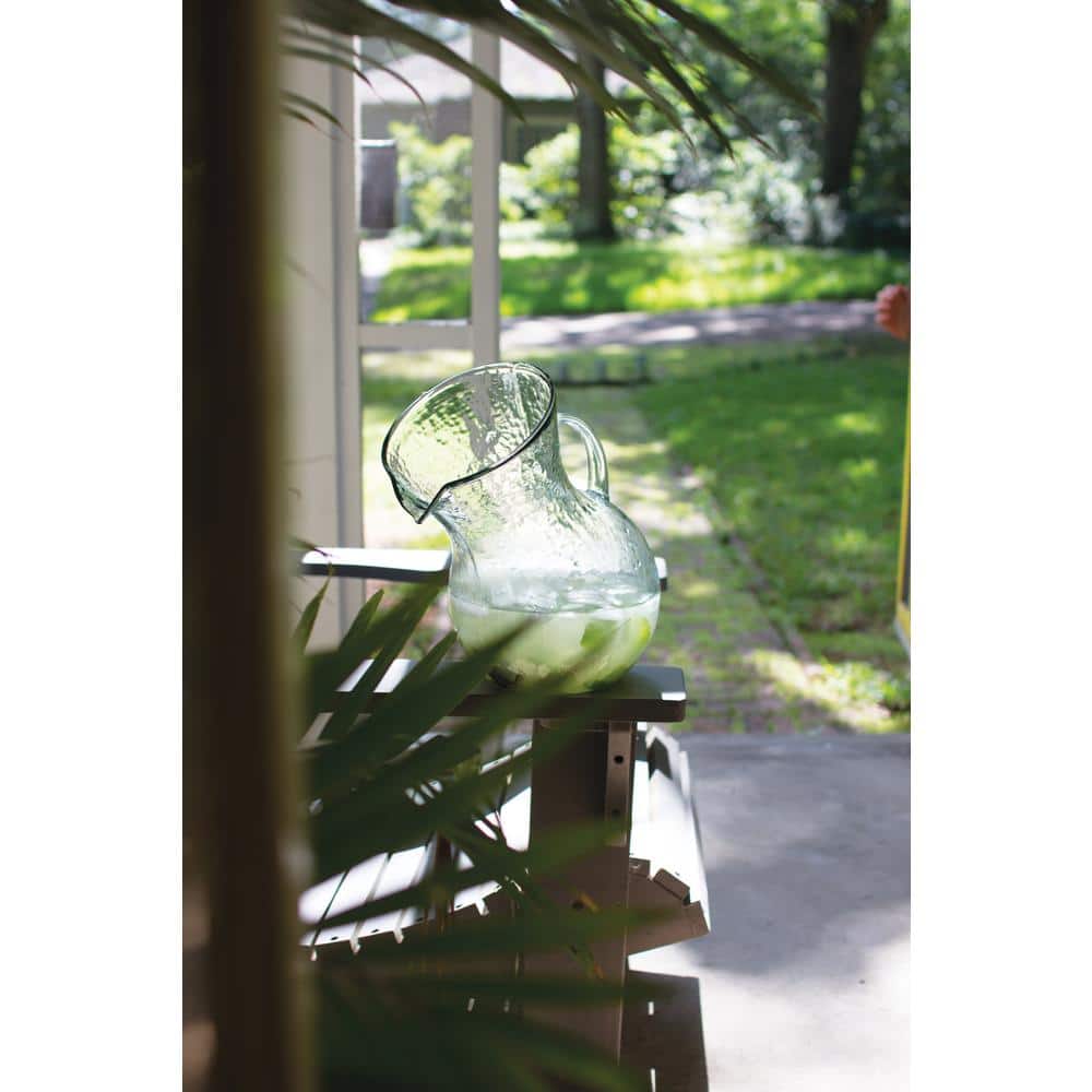 4.8 Qt. Clear Large Glass Pitcher Tilted - Hercitys
