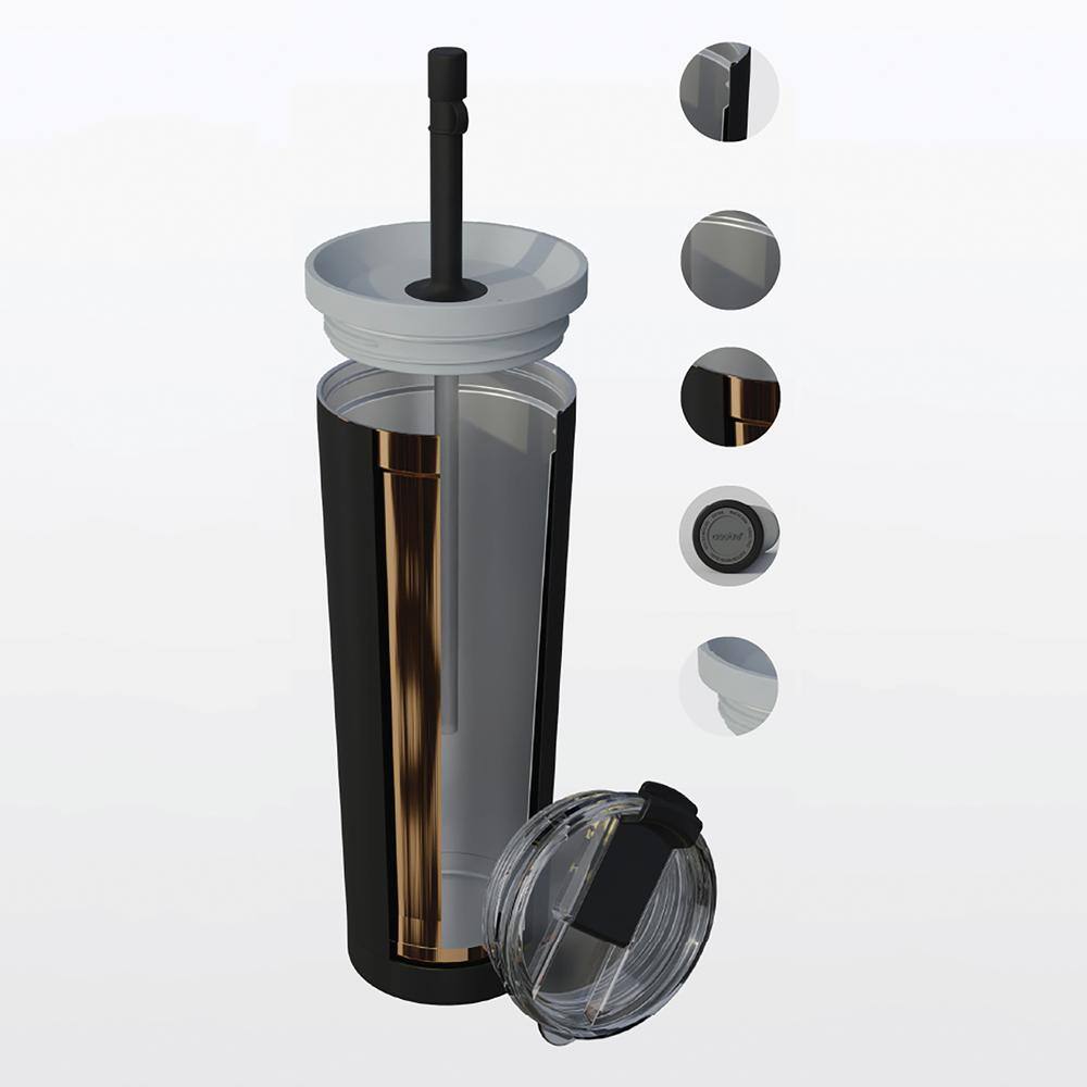 27 oz. Double Walled Vacuum Insulated Pink Stainless Steel Travel Tumbler - Hercitys