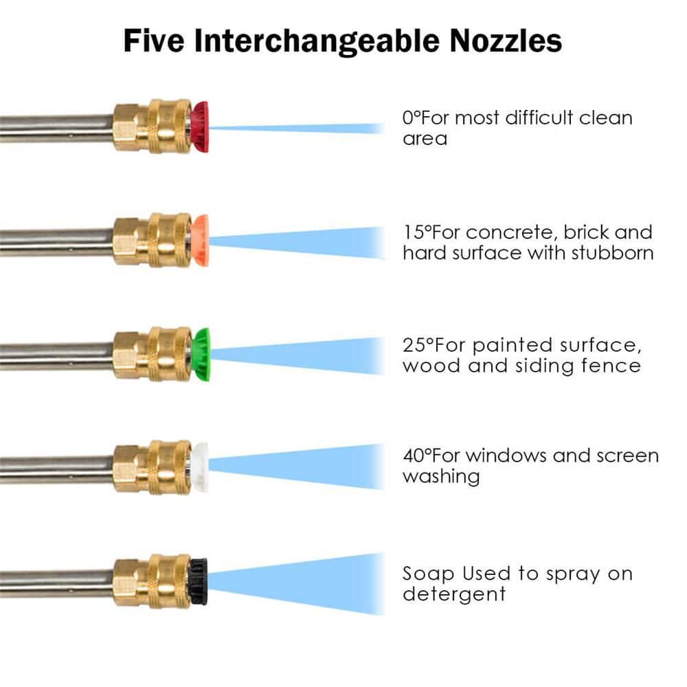 18 ft. Telescoping Pressure Washer Extension Wand Kit with 5 Spray Nozzles - Hercitys